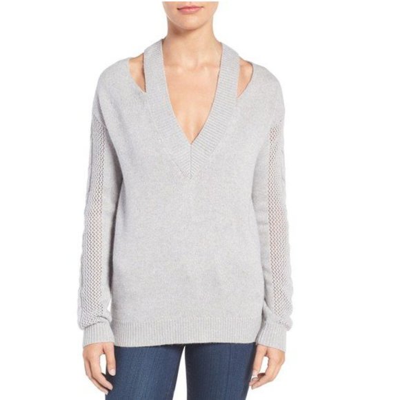 REBECCA MINKOFF open shoulder Draco tunic sweater - Picture 1 of 8